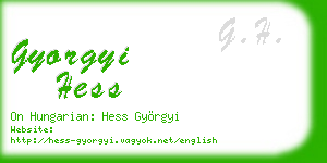 gyorgyi hess business card